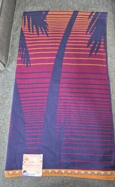Trident Reversible Cotton Palm Tree Tropical Beach Towel 40x72 Multicolor NEW